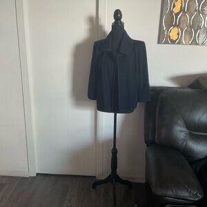 St. John’s Collection Navy Blue Classic Knit Jacket – Size Small